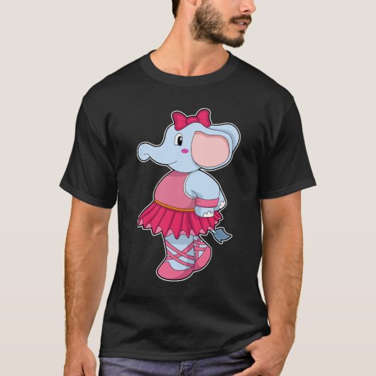 Elephant at Ballet with Skirt T-shirt (Voorkant)