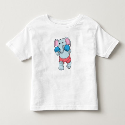 Elephant at Boxing with Boxing gloves Kinder Shirts (Voorkant)