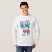 Elephant at Boxing with Boxing gloves T-shirt (Voorkant volledig)