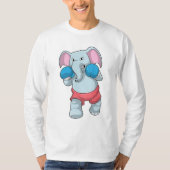 Elephant at Boxing with Boxing gloves T-shirt (Voorkant)