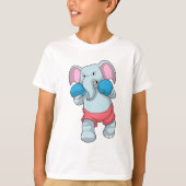 Elephant at Boxing with Boxing gloves T-shirt (Voorkant)