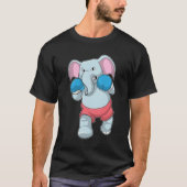 Elephant at Boxing with Boxing gloves T-shirt (Voorkant)
