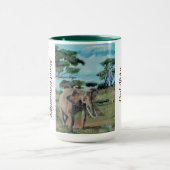Eléphant au Mont Kilimandjaro - Mug (Centre)