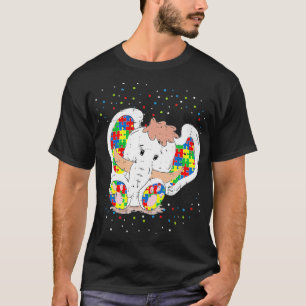 Elephant Autism Awareness Giften for Kids Cute Ani T-shirt
