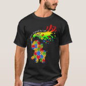 Elephant Autism Different Not Less Be Kind Puzzle T-shirt (Voorkant)