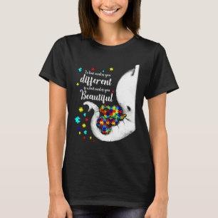 Elephant Autism maakt het verschil in bewustzijn T-shirt