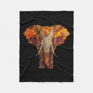 Elephant Autumn verlaat de Herfst van Artistic Ani Fleece Deken