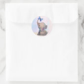 Éléphant avec autocollant de papillon (Sac)