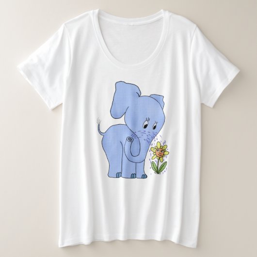 Éléphant avec la fleur (Design devant)