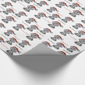 Elephant avec le papier cadeau de Santa Hat (Coin)