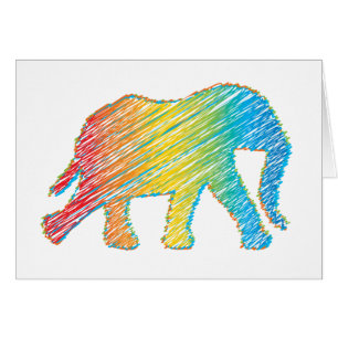 Eléphant avec lignes
