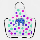 Eléphant avec tablier Pois (Recto)