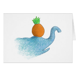 Éléphant aveugle équilibrant un ananas…