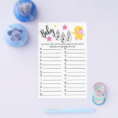 ELEPHANT BABY ABC BABY SHOWER GAME CARD FLYER (Enkel)
