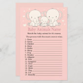 Elephant Baby Animals Name Game (Voorkant / Achterkant)