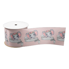 Elephant Baby Girl Pink and Grey Pattern Pink Lint
