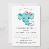 Elephant Baby Girl-schoeisel per post Kaart (Voorkant)