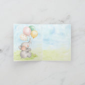 Elephant Baby Meisje Douche Bedankt Kaarten (Binnen)