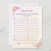 Elephant Baby Names Race Douche Carte de jeu (Devant)