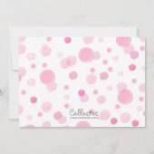 Elephant baby shower bébé fille invitation douche (Dos)