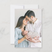 Elephant Baby shower bedankkaart – Blue Waterco (Achterkant)