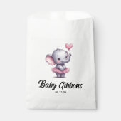 Elephant Baby shower Bedankzakje (Voorkant)