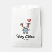 Elephant Baby shower Bedankzakje (Voorkant)