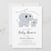 Elephant Baby shower Blue Boy Kaart (Voorkant)