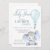 ELEPHANT, BABY SHOWER, BOY SHOWER, EEN LICHAAM (Voorkant / Achterkant)