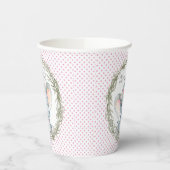 Elephant Baby shower Cups van zoete meisjes Papieren Bekers (Links)