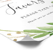 Elephant Baby shower Favors Sign Poster (Hoek)