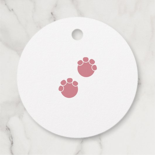 Elephant Baby shower Gift Labels (Achterkant)