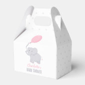 Elephant Baby shower Girl Cute Favor Box Bedankdoosjes (Voorkant Zijde)