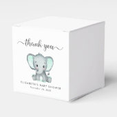 Elephant Baby shower Hartelijk dank Bedankdoosjes (Voorkant Zijde)