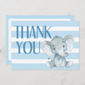 Elephant Baby shower Hartelijk dank Bedankkaart (Voorkant / Achterkant)