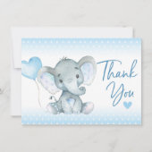 Elephant Baby shower Hartelijk dank Bedankkaart (Voorkant)