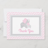 Elephant Baby shower Hartelijk dank voor uw kaart  (Voorkant)