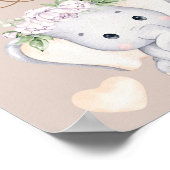 Elephant Baby shower, hoeveel Poster (Hoek)