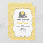 Elephant baby shower invitation (Devant / Derrière)