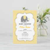 Elephant baby shower invitation (Debout devant)