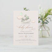 Elephant Baby shower Invitation (Staand voorkant)