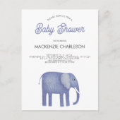 Elephant Baby shower Invitation Briefkaart (Voorkant)