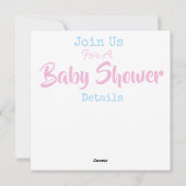 Elephant Baby shower Invitation Feestdagenkaart (Achterkant)