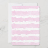 Elephant baby shower invitation fille or rose (Dos)