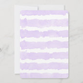 Elephant baby shower invitation fille or violet (Dos)