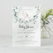 Elephant Baby shower Invitation Kaart (Staand voorkant)