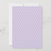 Elephant Baby shower Invitation Paars and Grey Kaart (Achterkant)