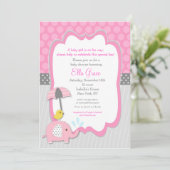 Eléphant Baby Shower Invitations garçon (Debout devant)