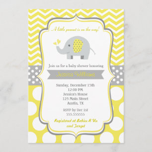 Elephant Baby Shower Invitations Kaart