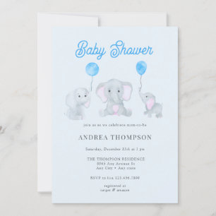 Elephant Baby shower Kaart